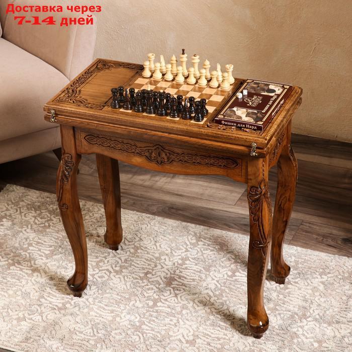 Стол ломберный раскладной "Шахматы и нарды", 70х60х30 см, Армения - фото 1 - id-p227119436