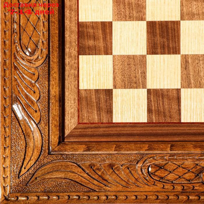 Шахматы ручной работы "Классика с резкой", на ножках, 50х50 см, Армения - фото 7 - id-p227119437