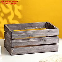Кашпо - ящик деревянный 30х20х14,5 см скальный