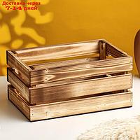 Кашпо - ящик деревянный 30х20х14,5 см натуральный
