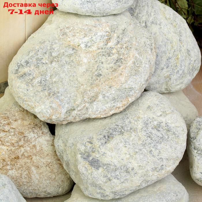 Камень для бани "Талькохлорит" обвалованный, коробка 20кг, фракция 70-120мм "Добропаровъ" - фото 3 - id-p227095215