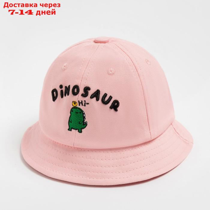 Панама для девочки MINAKU "Dinosaur", цв. розовый, р-р 50 - фото 1 - id-p227109491