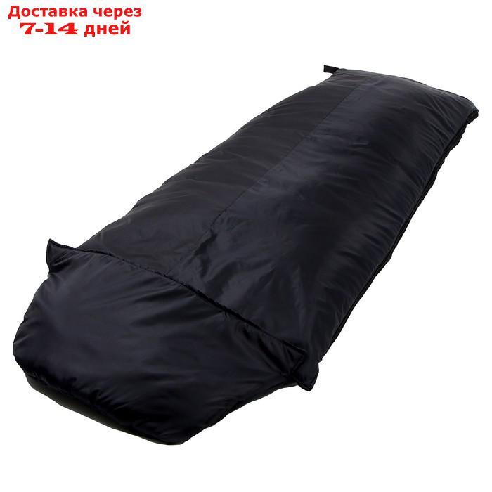 Спальный мешок туристический, цвет чёрный - фото 2 - id-p227130121