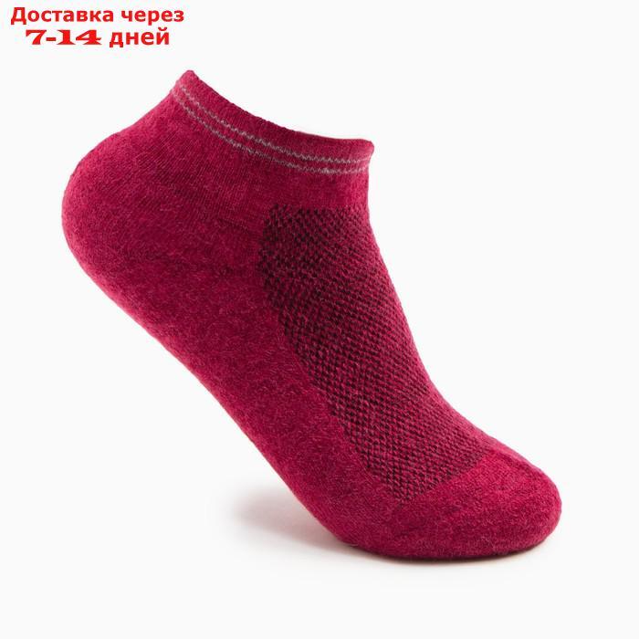 Носки женские укороченные "Soft merino", цвет бордовый, размер 35-37 - фото 1 - id-p227125107