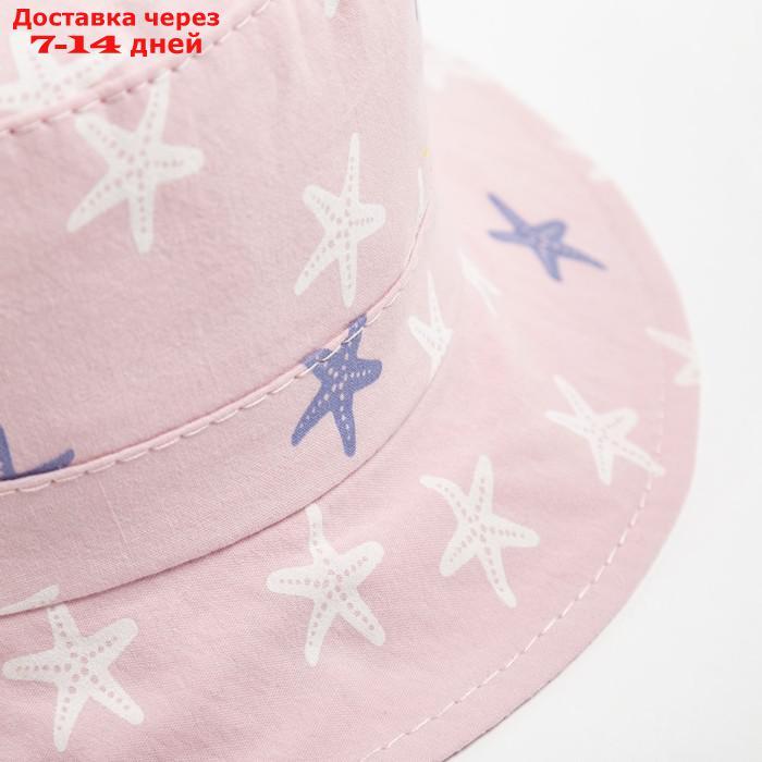 Панама детская MINAKU "Морская звезда", цвет розовый, р-р 50 - фото 2 - id-p227109496