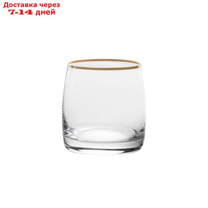 Набор стаканов для виски, декор "Отводка золото", 230 мл x 6 шт. - фото 1 - id-p227103797