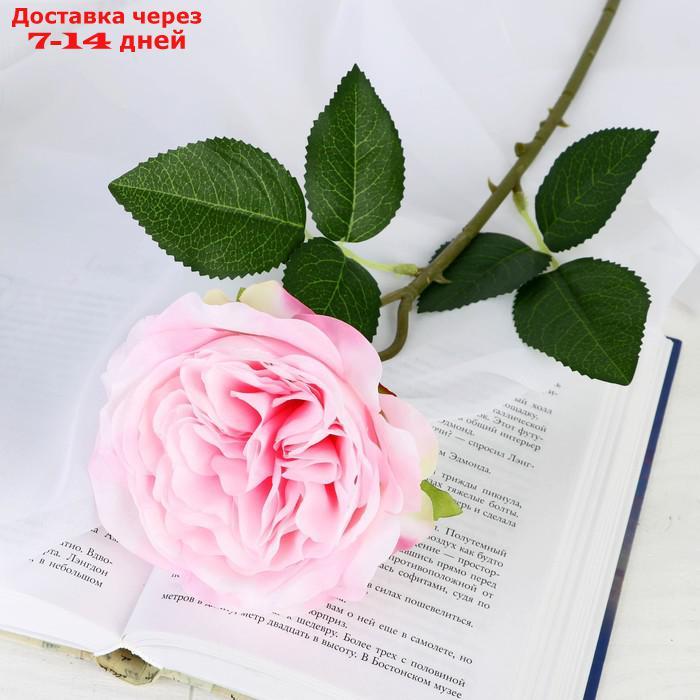 Цветок искусственный "Роза Прима" 11х45 см розовый