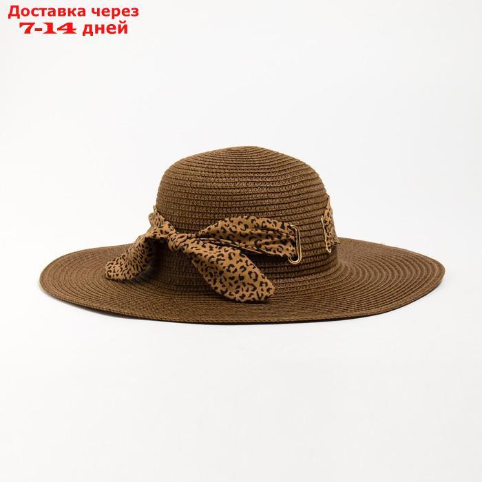 Шляпа женская MINAKU "Leopard" цвет коричневый, р-р 56-58 - фото 4 - id-p227111473