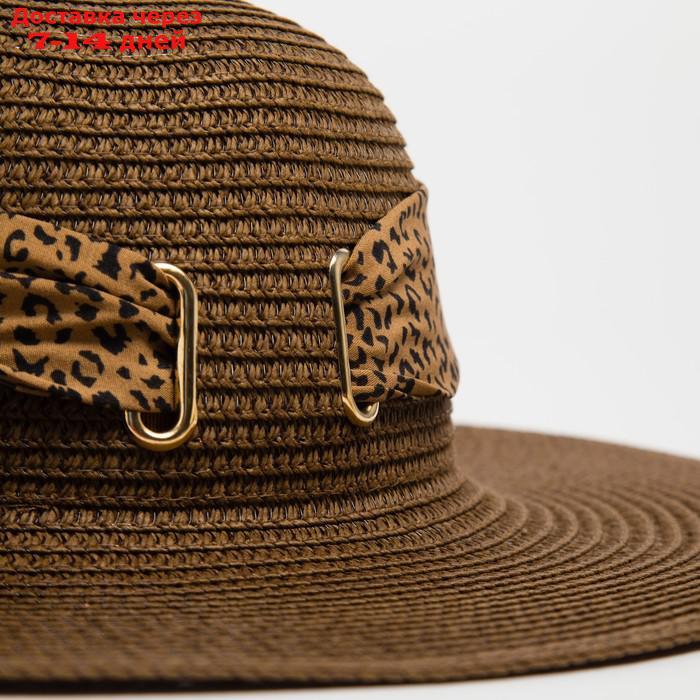 Шляпа женская MINAKU "Leopard" цвет коричневый, р-р 56-58 - фото 6 - id-p227111473