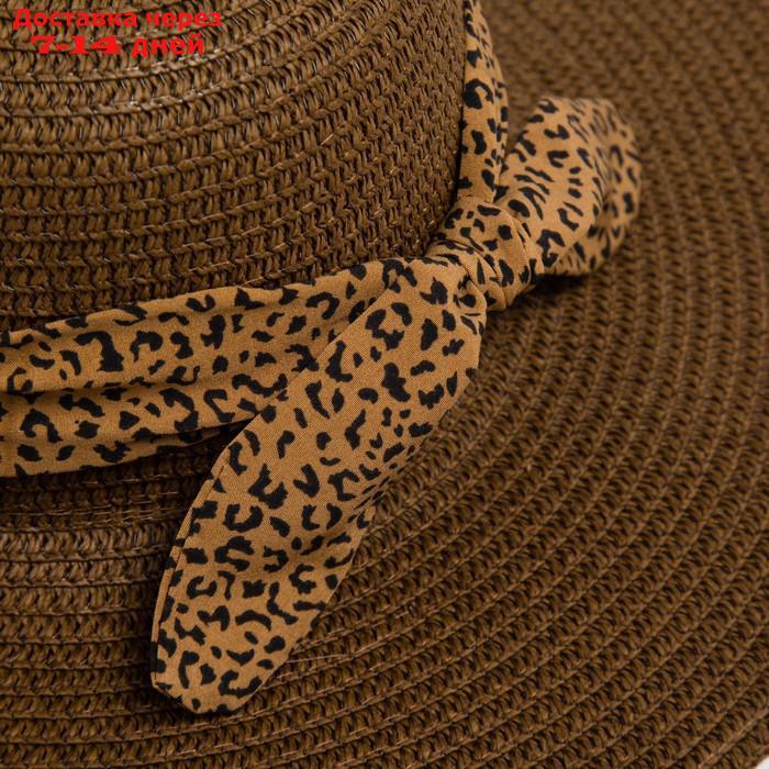 Шляпа женская MINAKU "Leopard" цвет коричневый, р-р 56-58 - фото 7 - id-p227111473