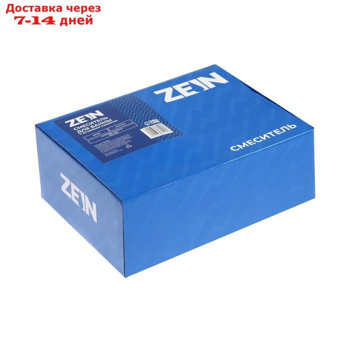 Смеситель для ванны ZEIN Z2080CR, картридж 40 мм, с душевым набором, латунь, хром - фото 9 - id-p227120662