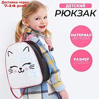 Рюкзак искусственная кожа, 27х23х10 см "MEOW" кот, голография