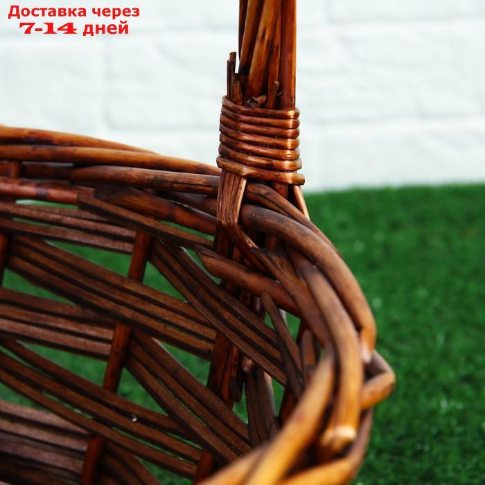 Набор корзин плетёных, ива, 3 шт., коричневые, овальные - фото 2 - id-p227119459
