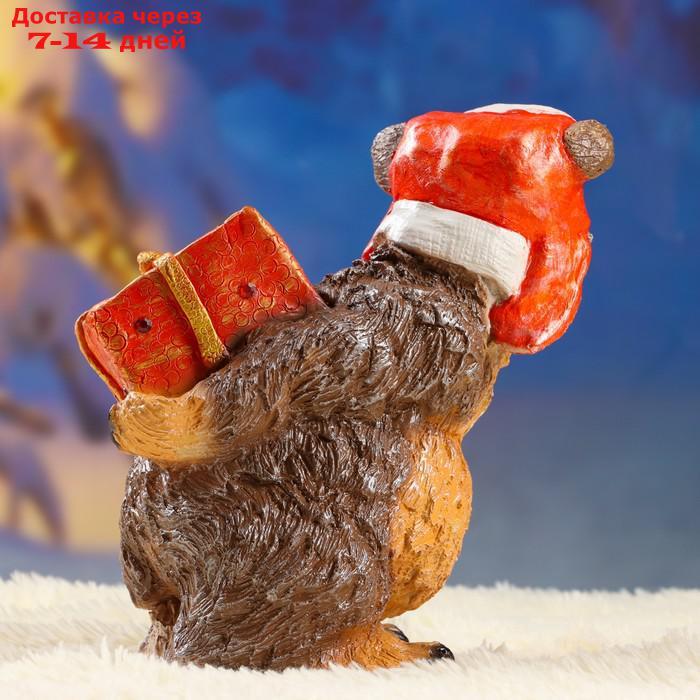 Фигура "Мишка новогодний с подарком" 28х26см - фото 6 - id-p227117026