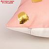 Подушка декоративная "Этель" Горошек розовый, 40х40 см, велюр, 100% п/э, фото 2
