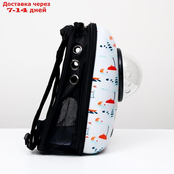 Рюкзак для переноски животных с окном для обзора "Хочу на море!", 32 х 25 х 42 см - фото 3 - id-p227105630