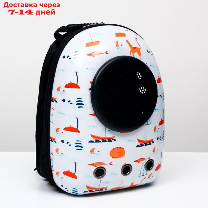 Рюкзак для переноски животных с окном для обзора "Хочу на море!", 32 х 25 х 42 см - фото 8 - id-p227105630