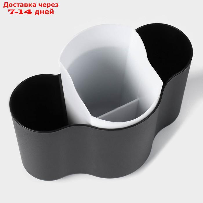 Набор столовых приборов "Хэнди", 24 предмета, на пластиковой подставке, цвет чёрный - фото 10 - id-p227016268
