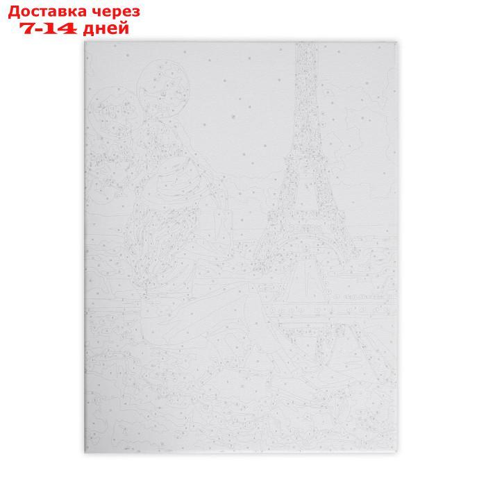 Картина по номерам с подрамником и гирляндой "Эйфелева башня", 30*40 см - фото 3 - id-p227114849