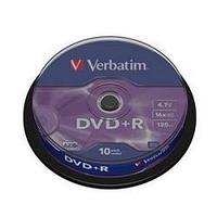 Диск DVD+R Disc Verbatim 4.7Gb 16x уп. 10 шт на шпинделе 43498