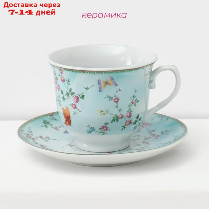 Сервиз чайный Доляна "Пелагея", 12 предметов: 6 чашек 220 мл, 6 блюдец d=14 см - фото 2 - id-p227016278