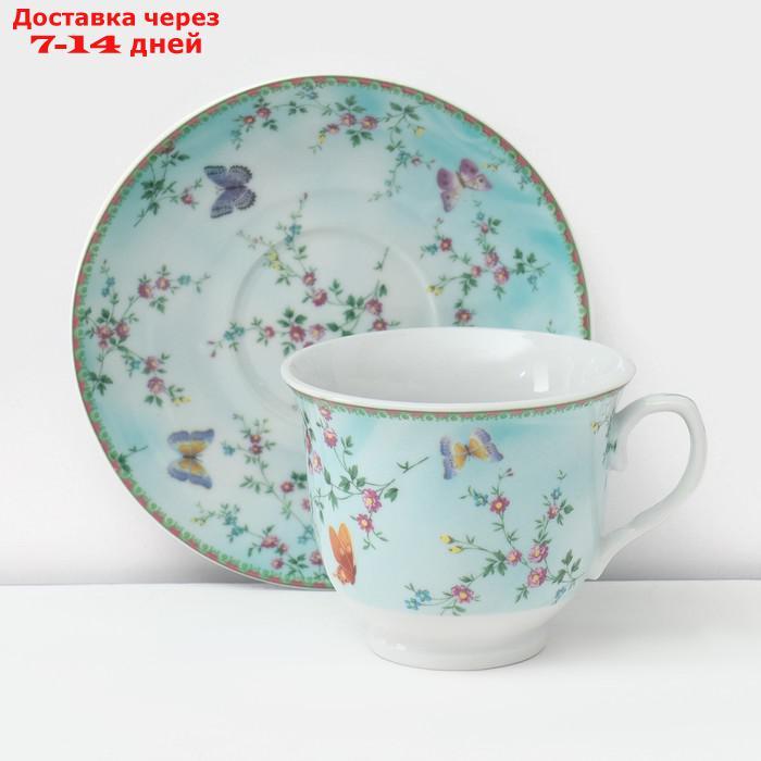Сервиз чайный Доляна "Пелагея", 12 предметов: 6 чашек 220 мл, 6 блюдец d=14 см - фото 3 - id-p227016278