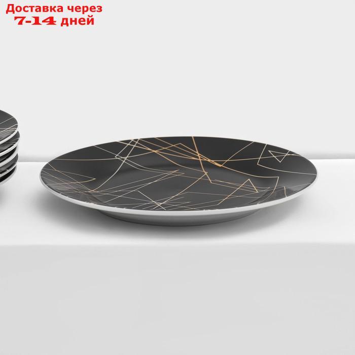 Сервиз столовый Доляна "Кассиопея", 24 предмета: тарелки 19/21×3,5/24 см, чайная пара 200 мл, цвет - фото 6 - id-p227016282
