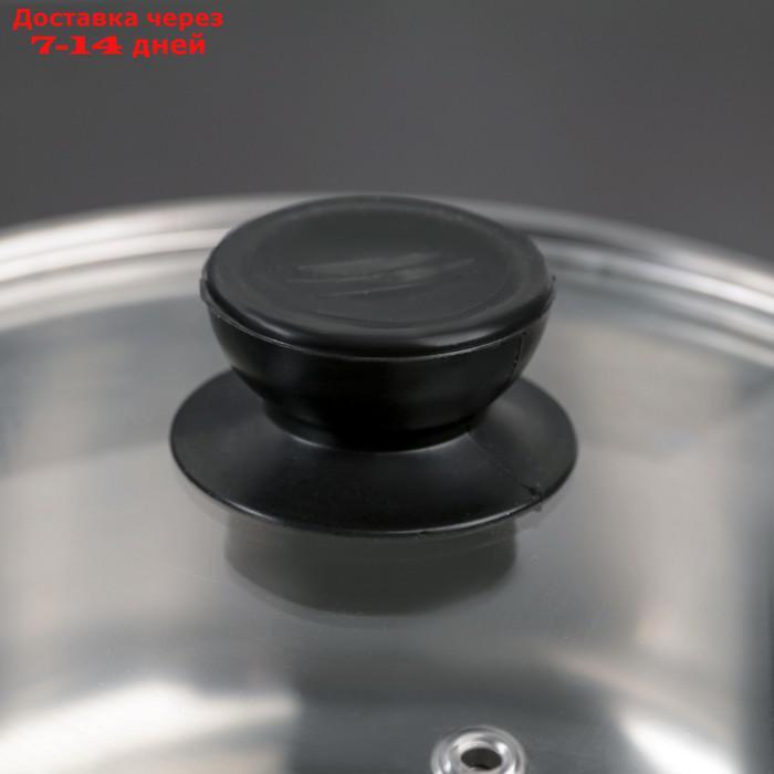 Набор посуды, 3 предмета: кастрюли 16/18/20 см со стеклянными крышками, индукция - фото 3 - id-p227102043