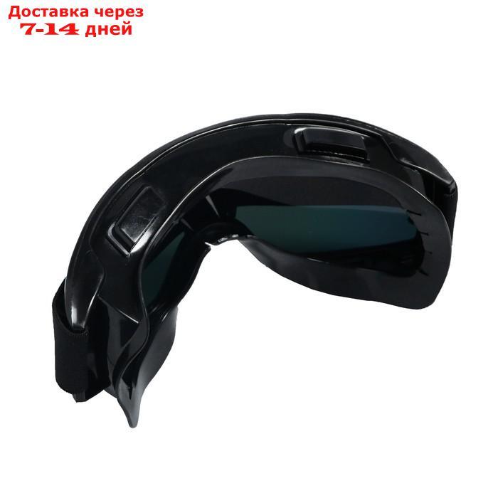 Очки-маска для езды на мототехнике, стекло хамелеон, черные - фото 4 - id-p227100230