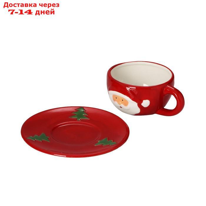 Чайная пара "Дедушка Мороз", чашка 225 мл, блюдце - фото 2 - id-p227016284