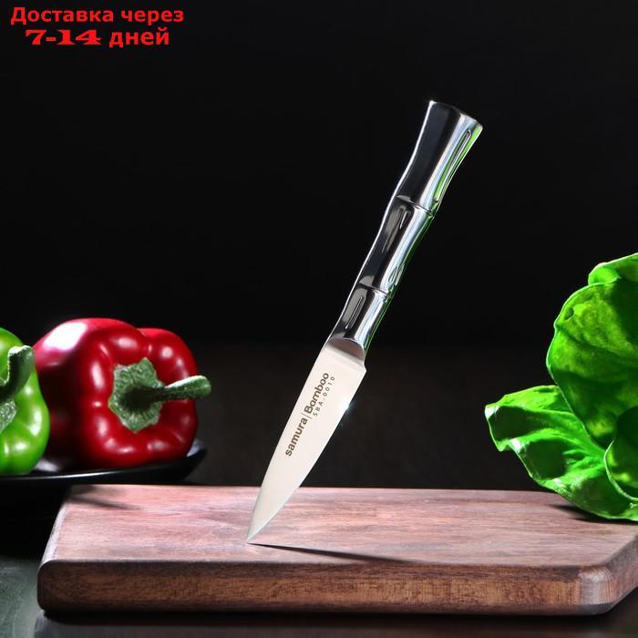Нож для овощей Samura Bamboo, лезвие 8,8 см, сталь AUS-8 - фото 1 - id-p227126187
