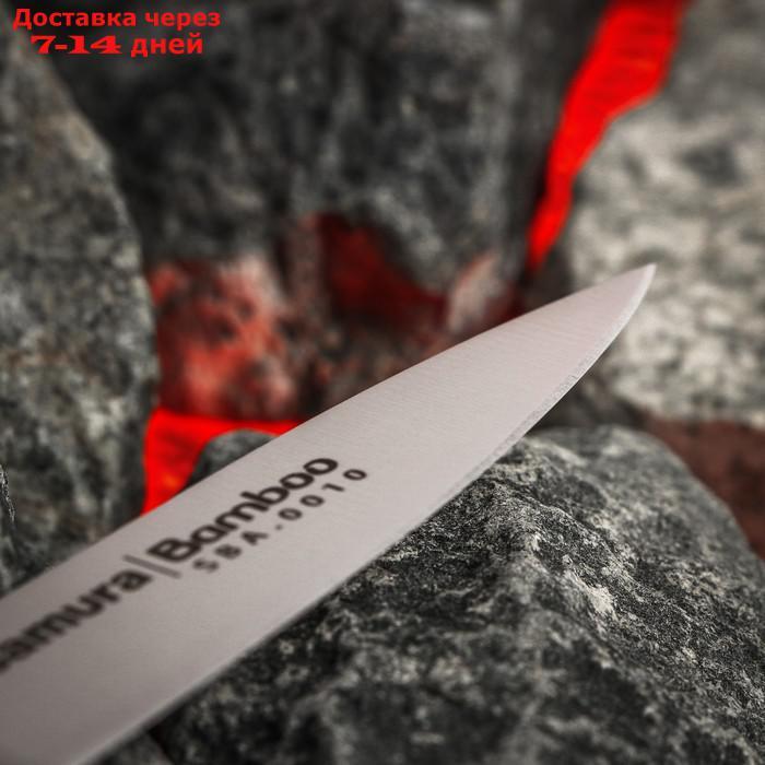 Нож для овощей Samura Bamboo, лезвие 8,8 см, сталь AUS-8 - фото 4 - id-p227126187