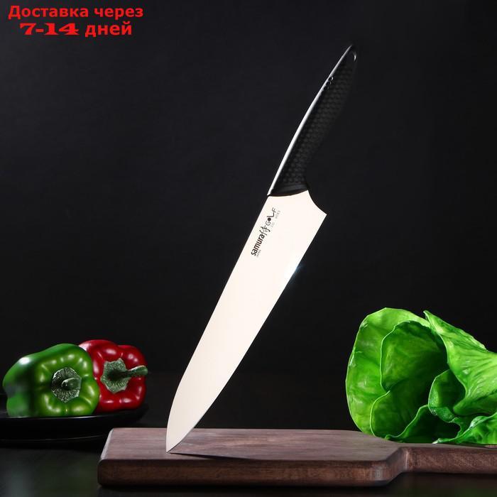 Нож кухонный SAMURA GOLF шеф, лезвие 22,1 см, сталь AUS-8 - фото 1 - id-p227126189