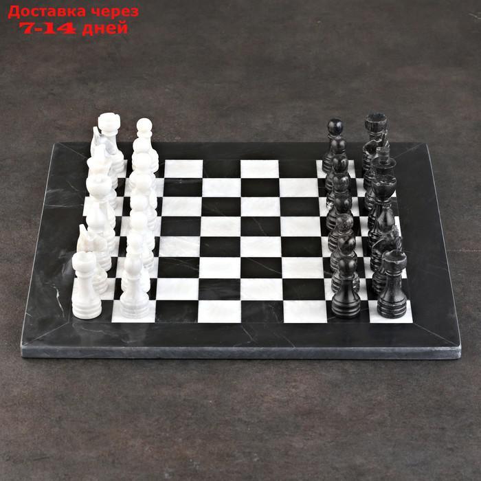 Шахматы "Элит", белый/черный, доска 40х40 см, оникс - фото 3 - id-p227111511