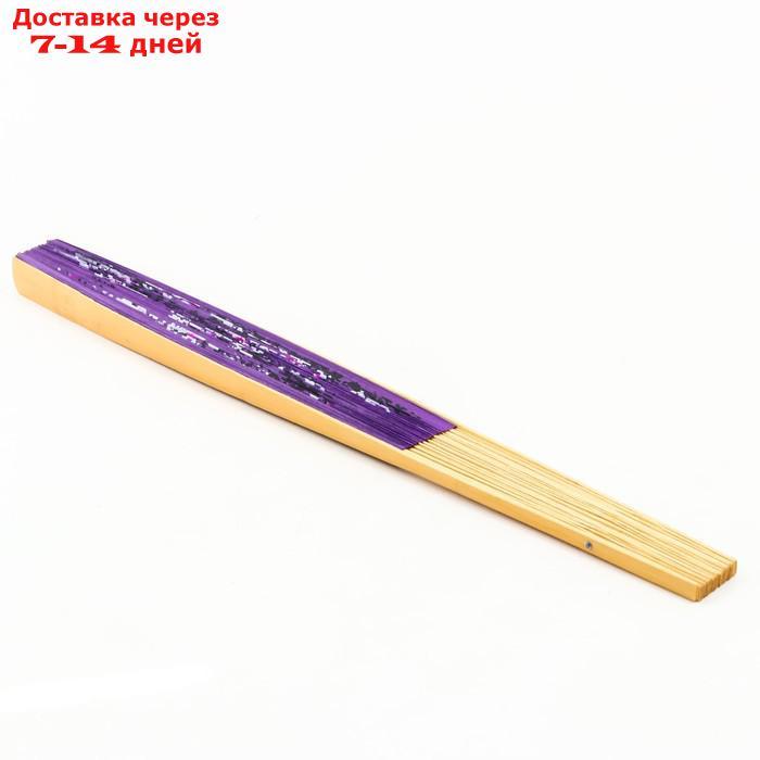 Веер бамбук, текстиль h=120 см "Сакура" фиолетовый - фото 6 - id-p227111573
