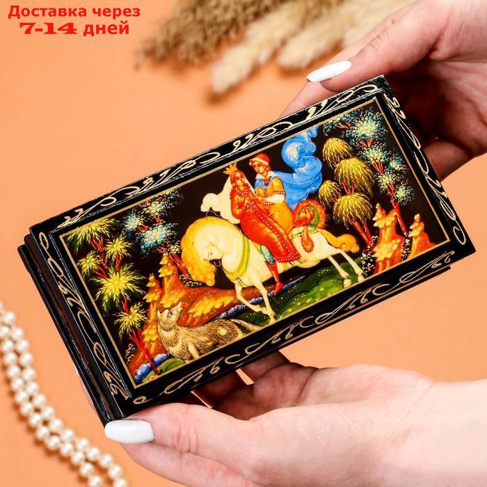 Шкатулка - купюрница "Сказка", 8,5×17 см, лаковая миниатюра - фото 3 - id-p227096973