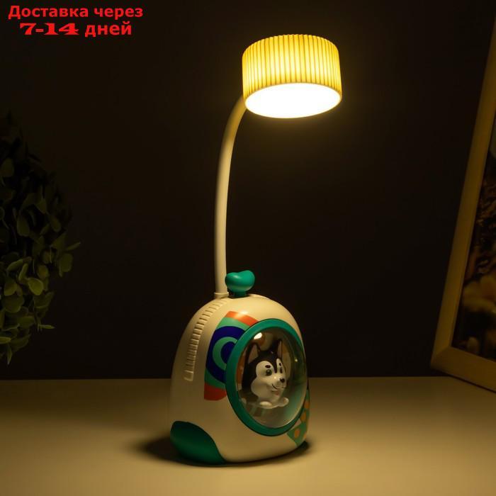 Настольная лампа "Собачка" LED 3Вт USB белый 7х8х28 см - фото 4 - id-p227123137