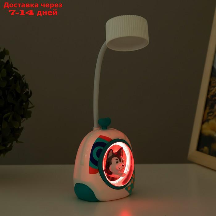 Настольная лампа "Собачка" LED 3Вт USB белый 7х8х28 см - фото 5 - id-p227123137