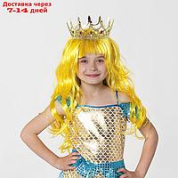 Карнавальный набор"Принцесса золотая"парик,корона