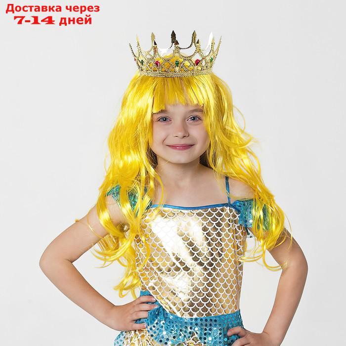 Карнавальный набор"Принцесса золотая"парик,корона - фото 1 - id-p227126207