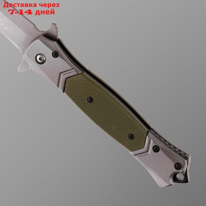 Нож складной зеленый, клинок 9см - фото 3 - id-p227124219