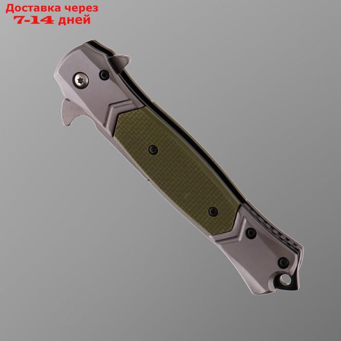 Нож складной зеленый, клинок 9см - фото 5 - id-p227124219