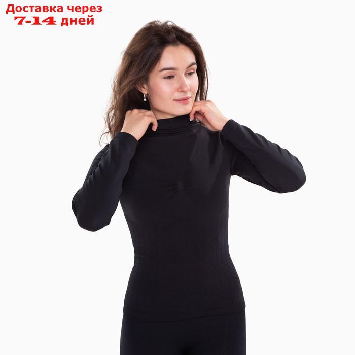 Термобельё женское (джемпер), цвет чёрный, размер 42-44 (S) - фото 2 - id-p227122005