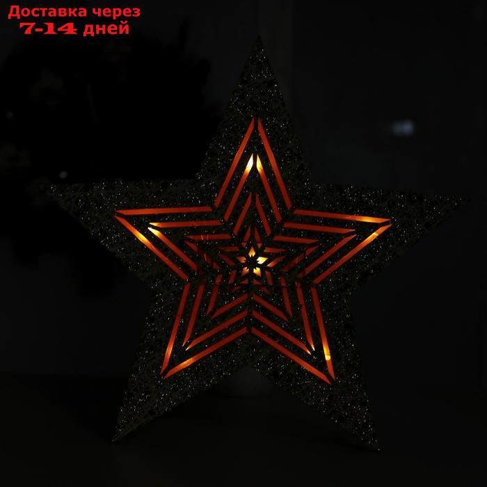 Новогодний декор с подсветкой "Звёздочка узорная" 26×5×25 см - фото 2 - id-p227103971