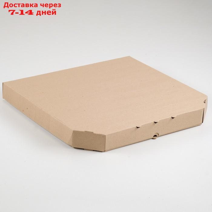 Упаковка для пиццы, бурая, 42 х 42 х 4,5 см, набор 10 шт, - фото 1 - id-p227128203