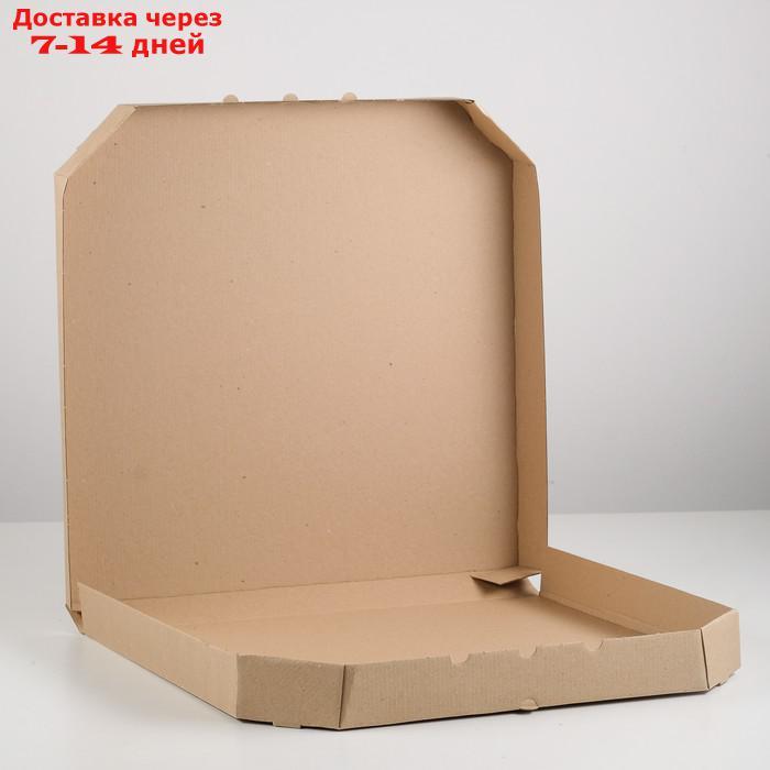 Упаковка для пиццы, бурая, 42 х 42 х 4,5 см, набор 10 шт, - фото 3 - id-p227128203