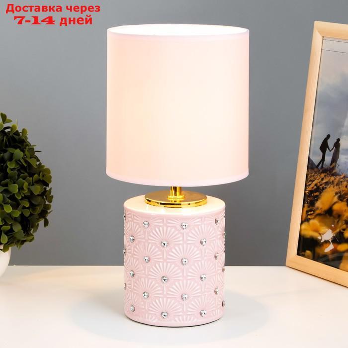 Настольная лампа Катрина E14 40Вт розовый 15,5х15,5х33 см - фото 2 - id-p227123152