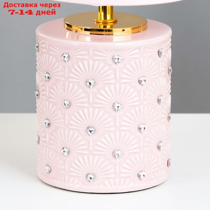 Настольная лампа Катрина E14 40Вт розовый 15,5х15,5х33 см - фото 5 - id-p227123152