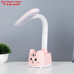 Настольная лампа "Котёнок" LED 3Вт нежно-розовый 11х26х43 см