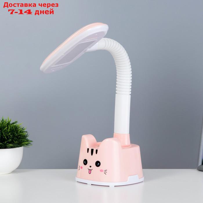 Настольная лампа "Котёнок" LED 3Вт нежно-розовый 11х26х43 см - фото 1 - id-p227127235